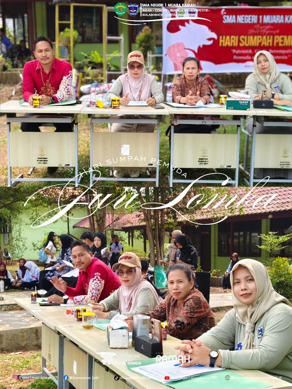 Perayaan Hari Sumpah Pemuda dengan mengadakan Lomba Pidato dan Lomba Menyanyian Lagu Mars SMA 1 Muara kaman oleh seluruh kelas yang diwakili oleh 13 siswa perkelas